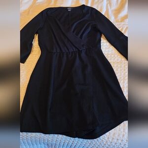 Michel Studio Black A-Line V-Neck Short Romper